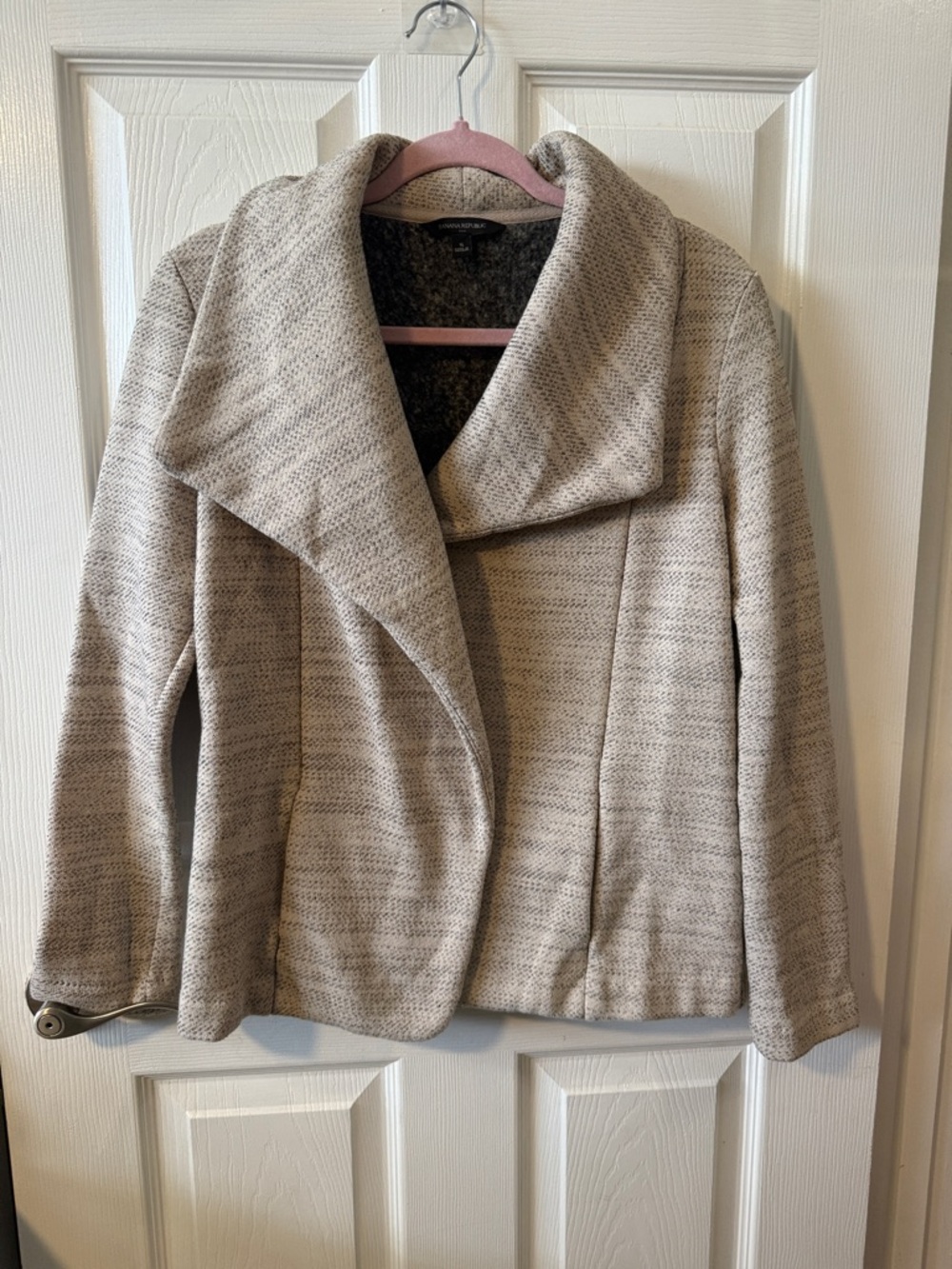 Banana Republic Neutral Beige Draped Collar Blazer